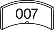 CP Türschutz Nummernschild, aus Kunststoff, zur Anbringung oberhalb des Schlüsselschildes