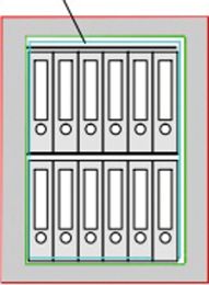 Dokumentenschrank, Sicherheitsstufe Kl. I, S60P, BxTxH 589x471x801 mm, Volumen 118 l, 2 Böden, Kapazität 12 Ordner, RAL 7035 lichtgrau