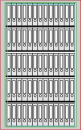 Dokumentenschrank, Sicherheitsstufe Kl. I, S60P, BxTxH 1128x459x1884 mm, Volumen 503 l, 4 Böden, Kapazität 65 Ordner, 2-türig, RAL 7035 lichtgrau