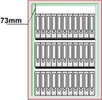 Dokumentenschrank, Sicherheitsstufe Kl. I, S60P, BxTxH 975x559x1189 mm, Volumen 369 l, 2 Böden, Kapazität 33 Ordner, 2-türig, RAL 7035 lichtgrau