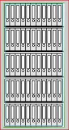 Dokumentenschrank, Sicherheitsstufe Kl. I, S60P, BxTxH 975x559x1884 mm, Volumen 605 l, 4 Böden, Kapazität 55 Ordner, 2-türig, RAL 7035 lichtgrau