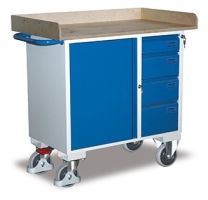 VARIOfit Werkstattwagen mit 4 Schubladen und Rand, SW-985.002
