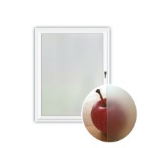 Aluminium Fenster - Dreh - 2-fach-Verglasung - Satinato-Verglasung - weiß - Größe nach Wahl - Anschlag nach Wahl