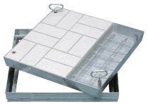 Zarges Schachtabdeckung Stahl verzinkt (47030) Schachtmaß 450 x 450  mm