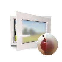 ClassicLine Badezimmerfenster - 3-fach-Verglasung - Satinato - weiß