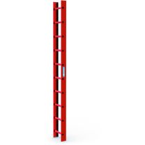 Zarges Dachleiter 2,8m Rot beschichtet (41393)
