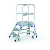 Zarges Podesttreppe, einseitig (41951) 3 Stufen Podesthöhe 0,72 m