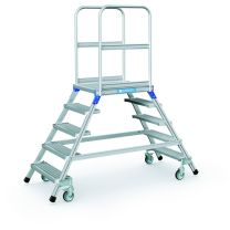 Zarges Podesttreppe, beidseitig (41963) 5 Stufen Podesthöhe 1,20 m
