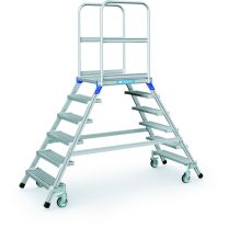 Zarges Podesttreppe, beidseitig (41964) 6 Stufen Podesthöhe 1,44 m