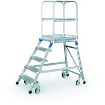 Zarges Podesttreppe, einseitig (41973) 5 Stufen Podesthöhe 1,20 m