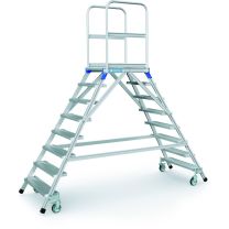 Zarges Podesttreppe, beidseitig (41986) 8 Stufen Podesthöhe 1,92 m