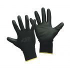 Montagehandschuhe - 12 Paar - Arbeitshandschuhe - Handschuhe - Angenehmer Tragekomfort - Optimal für Feinarbeiten - Reparaturarbeiten - Gefahren-Kategorie II - EN 388, 4131 - Farbe: schwarz - 8 (M)