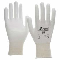 NITRAS Schnittschutzhandschuhe, weiß, PU-Beschichtung, teilbeschichtet auf Innenhand und Fingerkuppen, weiß, EN 388 - Gr. 10 - 10 Paar