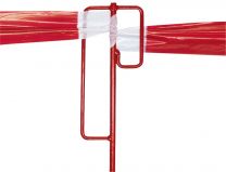 Absperrhalter, Glattstahl, rot lackiert, ca. 14/1200 mm, Gewicht 2 kg, MINDESTABNAHME 5 Stück