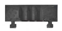 Endstück-Zapfen, Farbe schwarz, Hartgummimischung, LxBxH 283x600x75 mm
