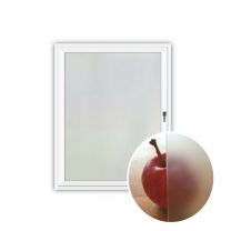 Aluminium Fenster - Dreh - 2-fach-Verglasung - Satinato-Verglasung - weiß - Größe nach Wahl - Anschlag nach Wahl