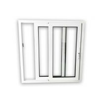 Aluminium Schiebefenster - 2-Fach Verglasung 4/10/4 Klarglas - weiß - Bautiefe: 45,5 mm