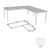 Jeco Winkelschreibtisch - TxBxH: 80 x 200 x 200 x 72 cm - ahorn oder grau - Winkelkombination - Schreibtisch - Tisch