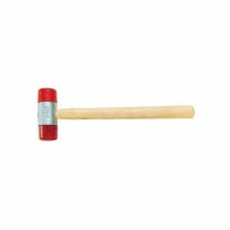 JeCo Schonhammer Plastikhammer aus verzinktem Grauguss - Schlagkopf-Ø 27mm - Gewicht 215g - aus schlagfestem CA (Celluloseacetat) - Mit lackiertem Stiel