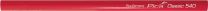 JeCo Zimmermannsbleistift Pica Classic, 30 cm, ungespitzt, hochwertige Graphit-Mine, Profi-Version, rot