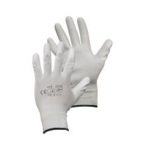 Montagehandschuhe - 12 Paar - Arbeitshandschuhe - Handschuhe - Angenehmer Tragekomfort - Optimal für Feinarbeiten - Reparaturarbeiten - Gefahren-Kategorie II - EN 388, 4131 - Farbe: weiß - 7 (S)